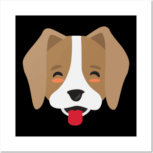 Dog Beagle Cute Kawaii Face Kid Design Posters and Art